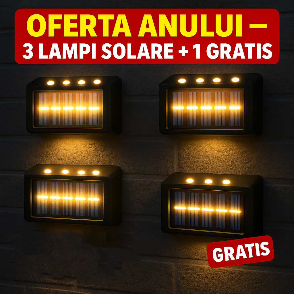 Lampi Solare de Perete (LED) Si Senzor De Miscare