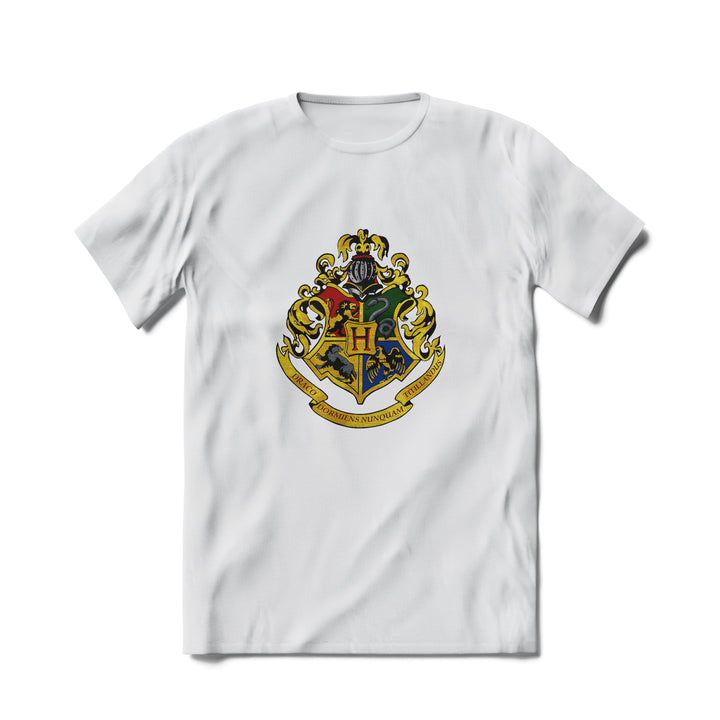 Tricou Harry Potter, Hogwarts Logo, Alb - Printery