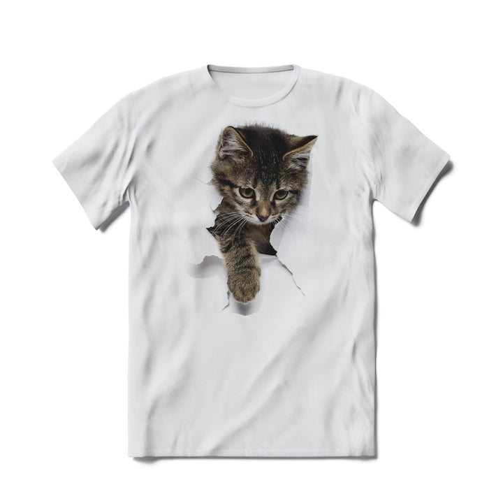 Tricou Cat Lover, Are You There, Alb - Printery