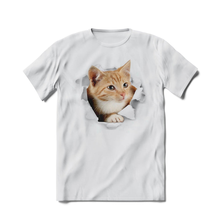 Tricou Cat Lover, Chilling Cat, Alb - Printery