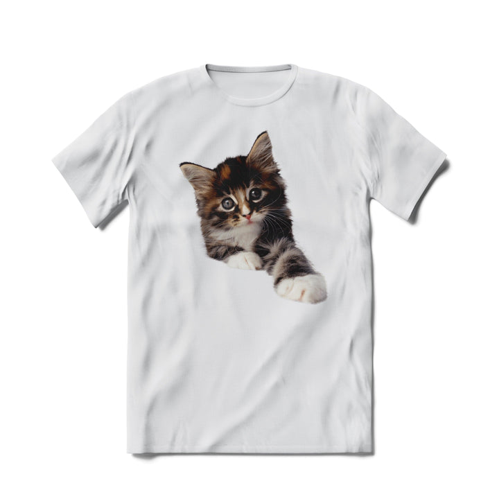 Tricou Cat Lover, Let's Play, Alb - Printery